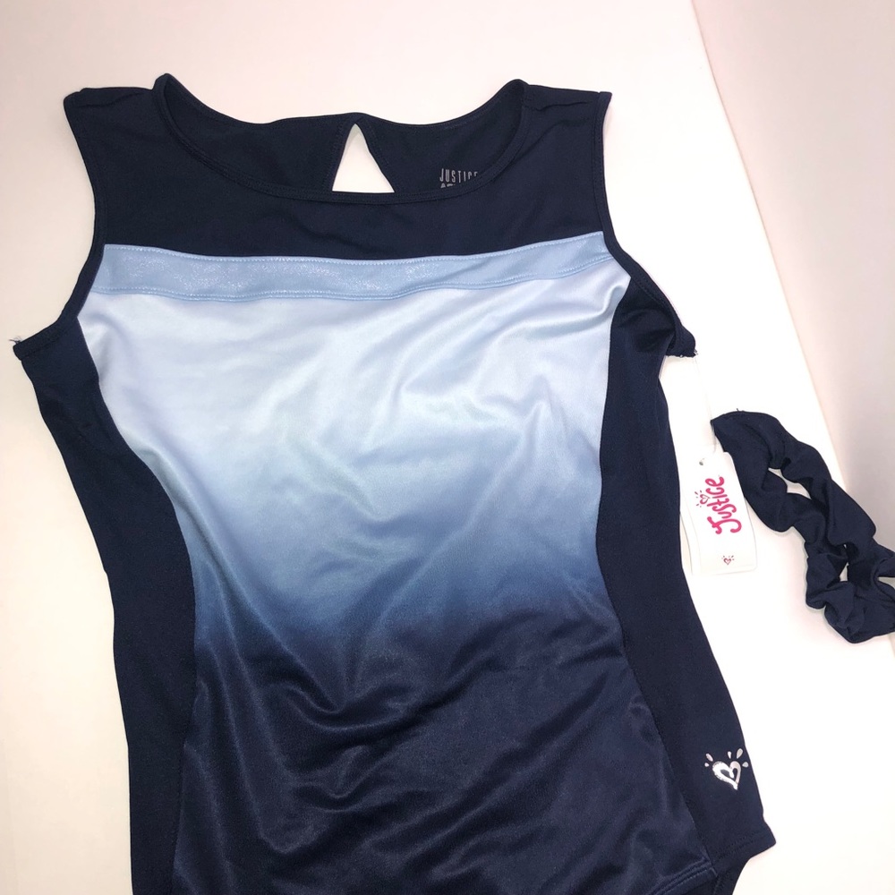 Justice Active Blue Ombre Leotard Size 20 - Picture 3 of 9